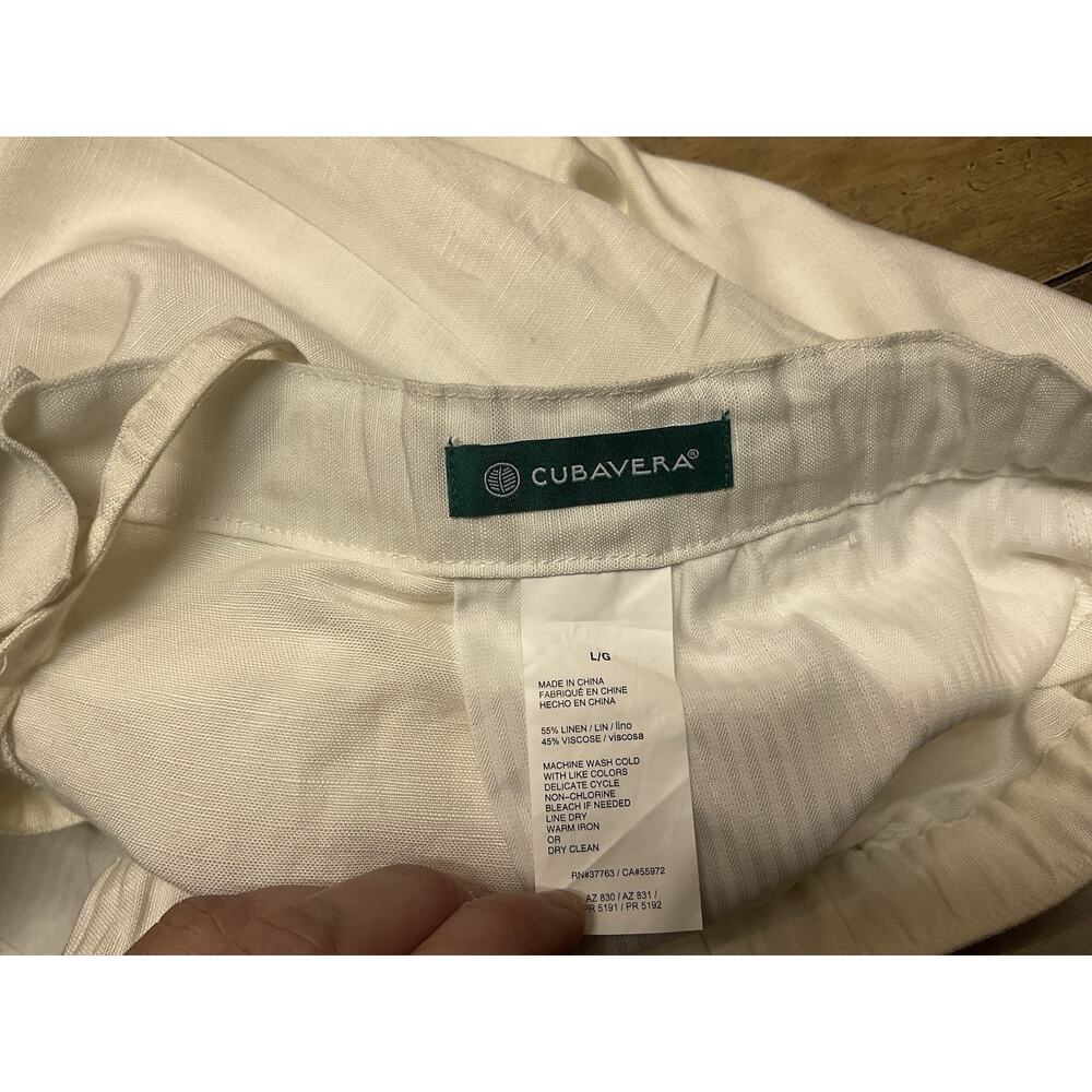 Cubavera Men's Linen-Blend Core Drawstring Pants Brilliant White Size Large NWT - Picture 8 of 13